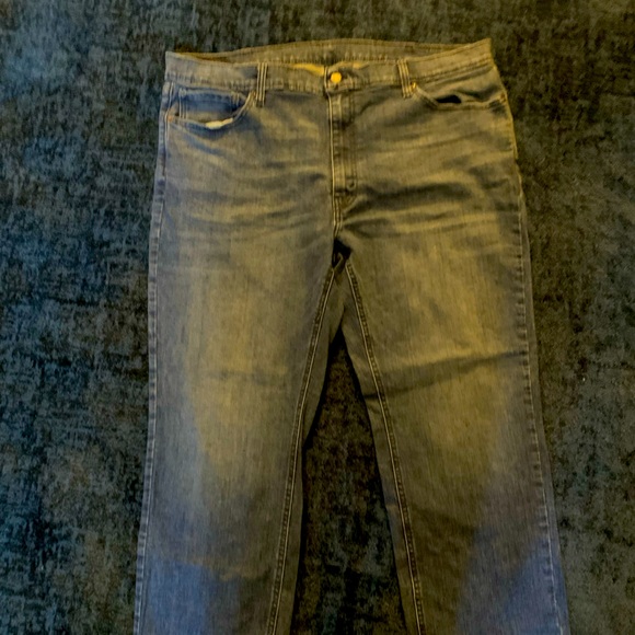 Levis 541 Jeans Mens Size 40x30 Dark Blue Denim Stretch Athletic tapered - Picture 5 of 7